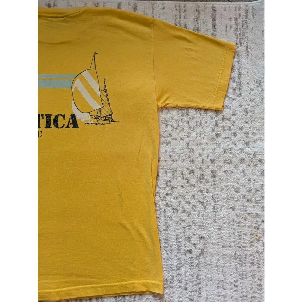 Vintage Y2K Nautica T-Shirt 100% Cotton Made In USA - Mens Large - Picture 15 of 16